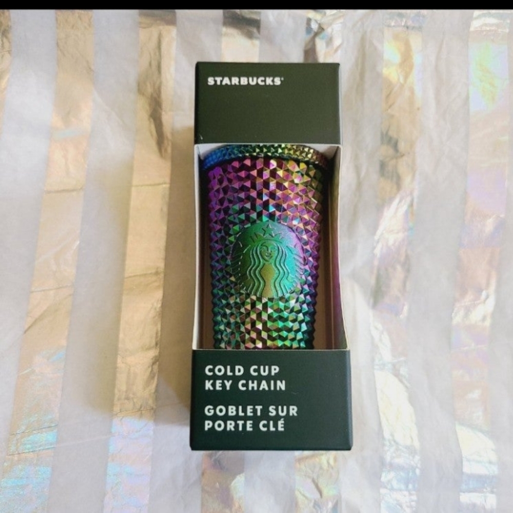 Starbucks New Release Halloween Fall Oil Studded Cup Tumbler Keychain